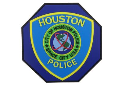 China Special Shape Houston Police 2D PVC Coaster, Custom Drink Coasters for sale