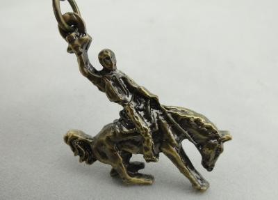 China A porta-chaves completa do homem do cavalo do relevo da forma relativa à promoção do presente, morre carcaça com peltre, bronze antigo à venda