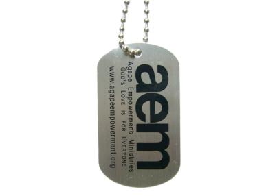 China Customized AEM Personalized Military Dog Tags, Personalised Mens Dog Tag With Laser Engraved Number for sale