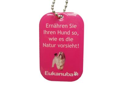 China Wild Nature Custom Made Personalized Dog Tag, Stainless Steel Pet Tags With Nickel Color Ball Chain for sale