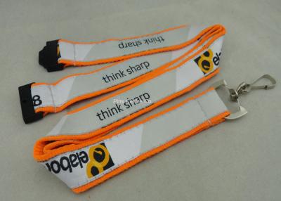 China Customized Promotional Lanyards , Polyester Sublimation Lanyard With Safety Buckle for sale
