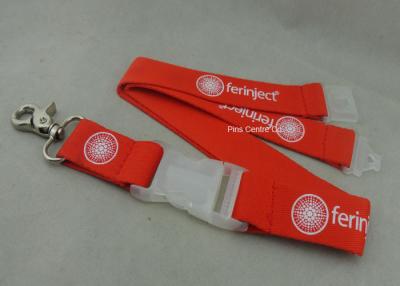 China Silk Screen Printing Polyester Promotional Lanyards , Customized Sublimation Fair Lanyard for sale