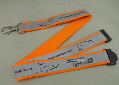 China Silk Screen Printing Reflection Custom Printed Lanyards , Celebration Lanyard With Polyester Material for sale