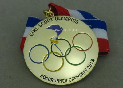 China OEM Gold Plating Enamel Medals , Olympic Awards For Running Race for sale