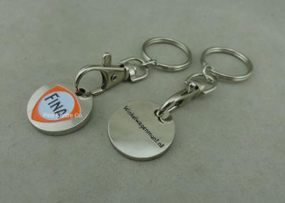 China Brass , bronze , Iron Trolley Coin Keyring Single Or Double-Sided For Advertisement for sale