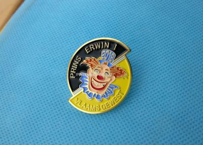 China Business Promotion Soft Enamel Pin  ,  Prins Erwin Carnaval Pin Badge Die Stamped for sale