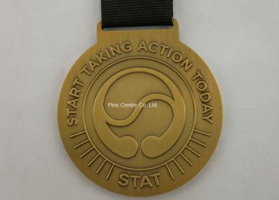 中国 合金の記念品/名誉/賞のための真鍮のスポーツのリボン メダルを亜鉛でメッキして下さい 販売のため