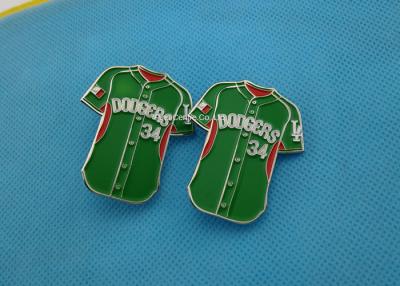 China Green Color Soft Enamel Lapel Pins ,  Iron Trading Pins For Business Promotion for sale