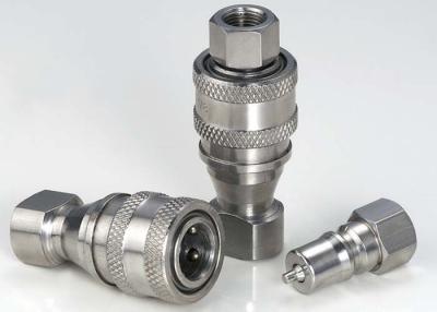 China Stainless Steel Hydraulic Quick Connect Couplings Female Thread KZF ISO7241-B for sale