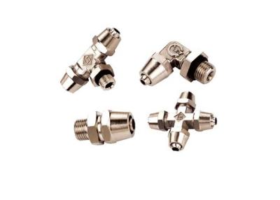 China Lock Nut Type Pneumatic Fittings , JSM Pneumatic Connectors Push To Connect for sale