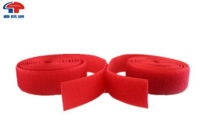China Red 2 Inch Wide Sew On hook and loop Straps Roll For Medical , Eco - friendly for sale