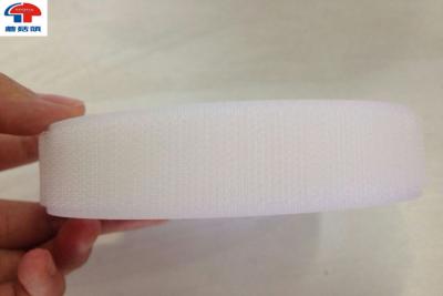 China White Sew On Hook and Loop Tape , Nylon hook loop tape Printed for sale