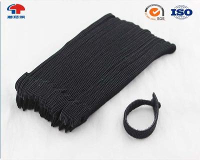 China Eco Friendly Self Adhesive hook and loop fasteners , black cable ties reusable for sale