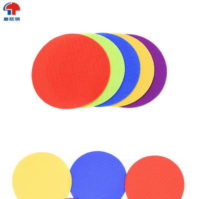 China Nylon hook and loop circle 4 and 5 inch classroom carpet sit spots markers with 30 pcs per pack for sale