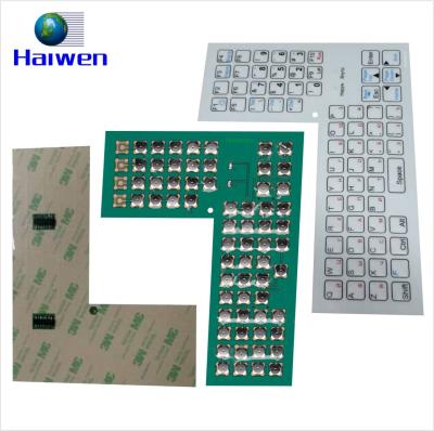 China Metal Dome PCB Membrane Switch PET Material Keypad Keyboard for sale