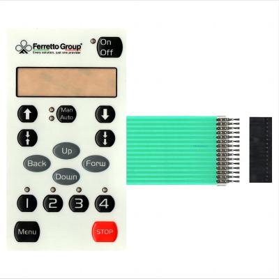 China Embossed Toughened Silicone Membrane Switch PC Material Keypad Panel for sale