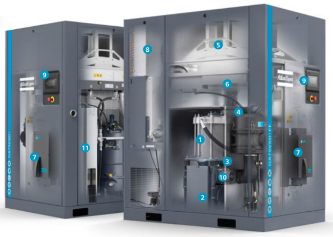 90kw Atlas Copco VSD Plus GA 90+VSD Rotary Screw Frequency conversion 0
