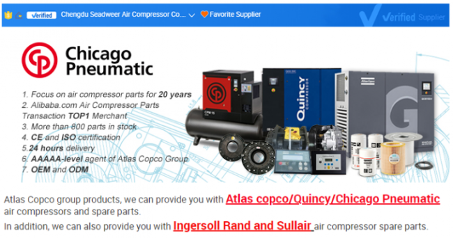 CPM30 Chicago Pneumatic Air Compressor 22KW 430kg With Slow Speed Pistons 2