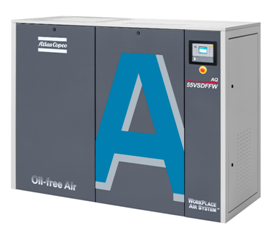 Atlas Copco Oil Free Screw Air Compressor 15kw AQ 15 VSD Water Injected 1