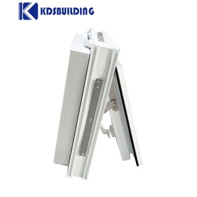 China KDSbuilding Upvc Awning Top Hung Window With Mosquito Net Glass Secured  Roof Window For Room for sale