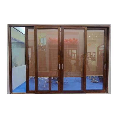 China Spain Aluminum Factory Made French Window Model Grill Design In China Glass Slide Door With Grill for sale