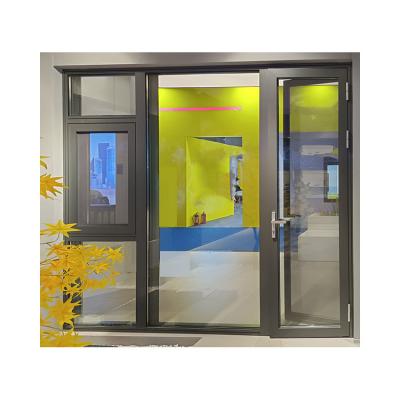 China Modern Design French Style Front Triple Glass Hurricane Impact Aluminium Door Soundproof Frame for sale