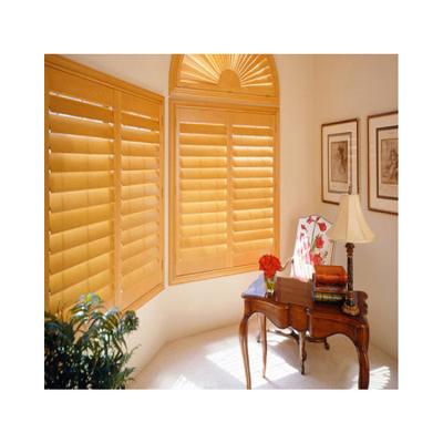 China Waterproof Wooden Shutter Window Arch Outdoor Security For Residential for sale