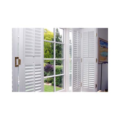 China Grill Vertical Louvered Shutters Anti Theft 3 Panel Window Thermally Broken Adjustable for sale