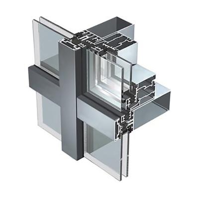 China Low E Construction Curtain Wall Double Tempered Glass Aluminum Alloy Curtain Wall for sale