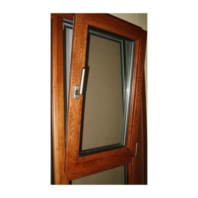China Interior Exterior Oak Wood Windows Tilt And Turn Wooden Glass Window Custom for sale