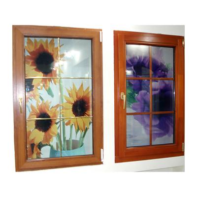 China Customized Solid Wood Window Swing Double Glaze Wooden Casement Window for sale
