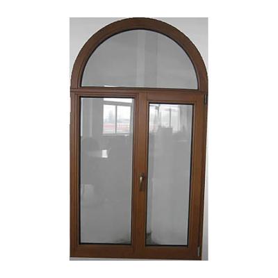 China Arch Round Wooden Casement Window Windproof Europe Style For Villa for sale
