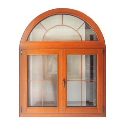 China Modern Wood Casement Windows Traditional Swing Double Glaze Timber Window for sale