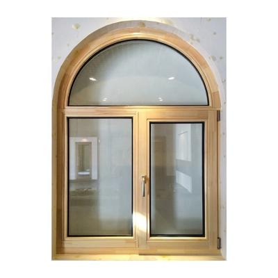China Glazed Wooden Glass Windows Tempered Double Casement Glazing Swing Window for sale