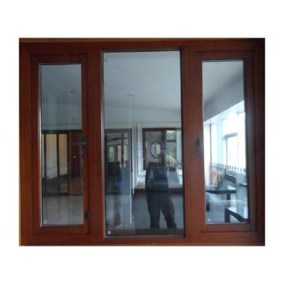 China Waterproof Solid Wood Entrance Door Large Casement Door With Stained Glass for sale