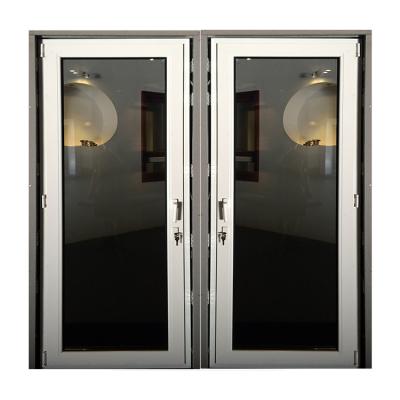 China Double Glazed Wooden Casement Door Interior For Toilet Bathroom for sale