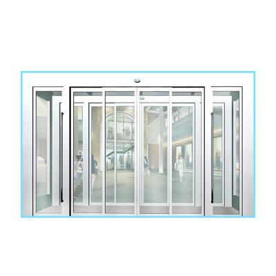 China Aluminum Automatic Sliding Door Double Glass Door Modern Residential for sale