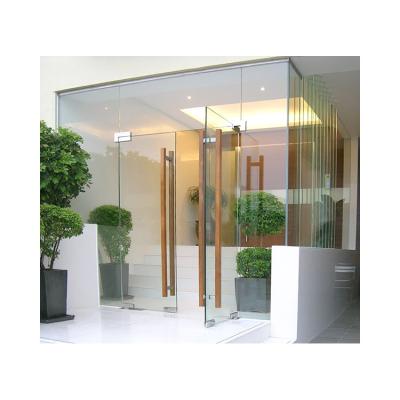 China Double Glass Automatic Sliding Door Frameless Casement Entrance Swing Door for sale