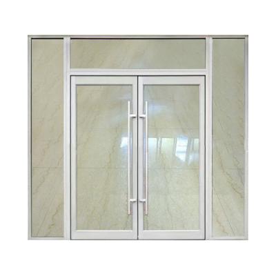 China Aluminum Exterior Automatic Sliding Door Double Glass Casement Spring Door for sale