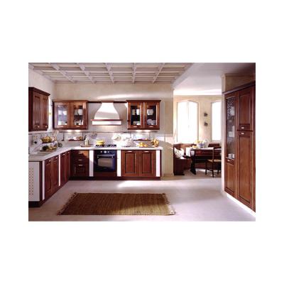 China Modern Flat Pack Cabinet Solid Wooden Kitchen Pantry Unit Storage for sale