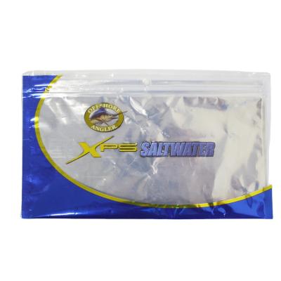 China Glossy Surface Medium Rectangle Custom Zipper Bag Waterproof Free Samples for sale
