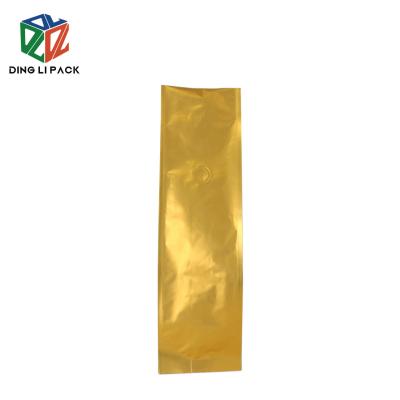 China Custom Logo Side Gusset Aluminum Foil Bag Waterproof Tea Packaging Bag With Valve for sale