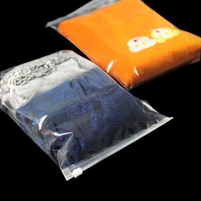 China PVC Sealed Storage Transparent Ziplock Bag Frosted Zipper Bags For Clothes for sale