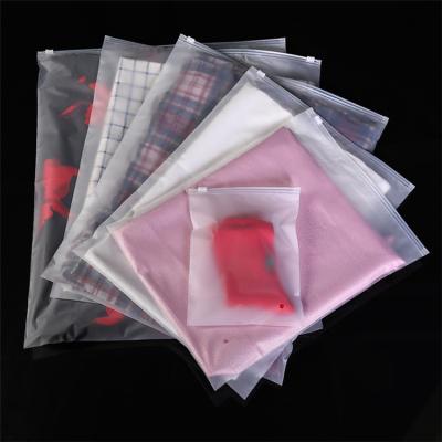 China Underwear Transparent Sock Storage Frosted Custom Plastic Bags Gravure Printing for sale