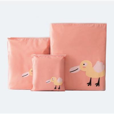 China Cartoon Home Travel Custom Plastic Bags Cosmetic Waterproof Zipper Bag for sale