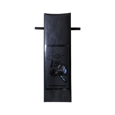China 250g Black Side Gusset Foil Coffee Bag With Valve And Tin Tie for sale