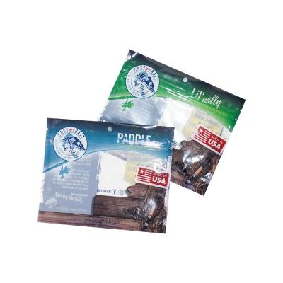 China Transparent Fishing Laminated Plastic Worm Bags With Hanger Hole for sale