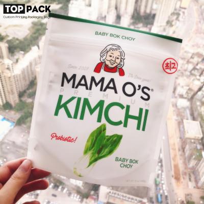 China OEM que imprime la bolsa de empaquetado de Kimchi de los alimentos de las bolsas Ziplock que se puede volver a sellar del acondicionamiento en venta