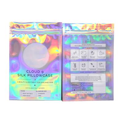 China Laminated Material Plastic Holographic Bag Custom Printed Mylar Bags for sale