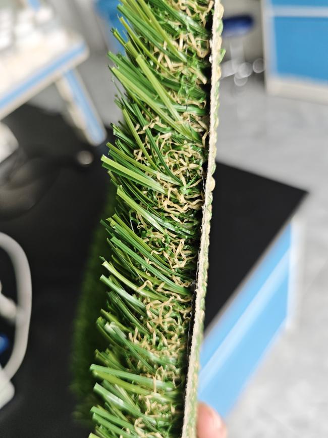 Detailed view of turf backing with drainage holes